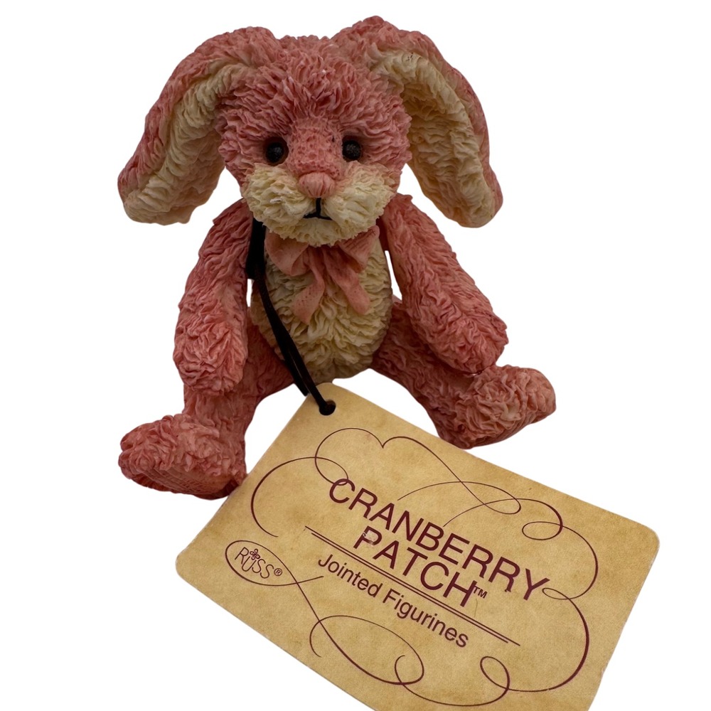 Russ Berrie Cranberry Patch‎ Beatrice Sculpted Jointed Poseable Figurines Rabbit